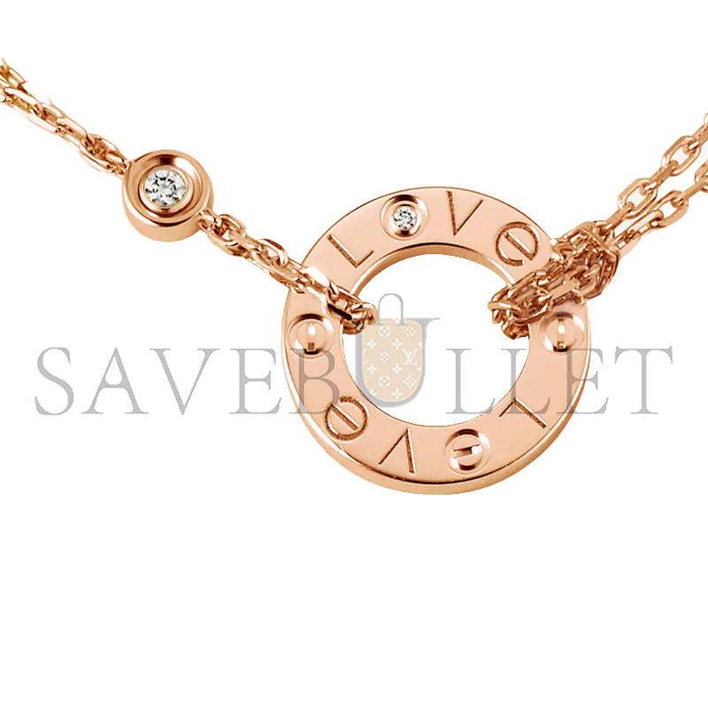 CARTIER LOVE NECKLACE, 2 DIAMONDS B7224509